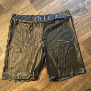 Faux Leather Biker Shorts Size XXL NWOT